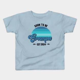 Soon to be grandpa est 2024, Soon to Be Grandfather New Grandpa Kids T-Shirt